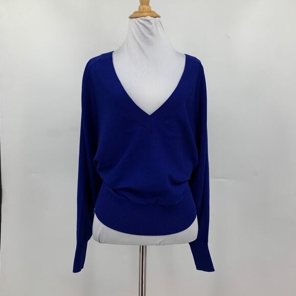 Express Sweater Women XS Extra Small Dolman Elastic Hem Pullover Slouchy Cropped - Picture 2 of 10